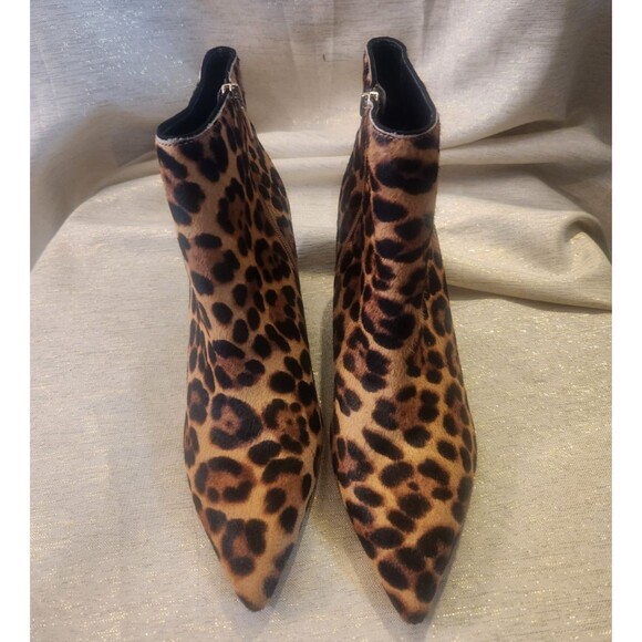 Nine West Women's Natural Multi Carter Cheetah Wedge Ankle Boots Booties Size 9M - Picture 2 of 7